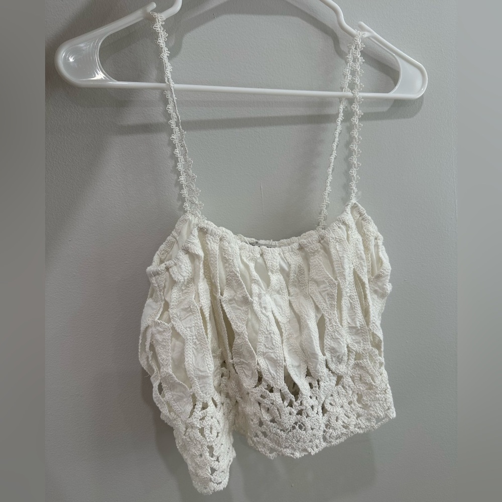 White crop top